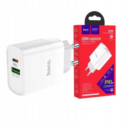 CHARGEUR HOCO / C80A Plus Rapido PD20W+QC3.0 charger(EU)