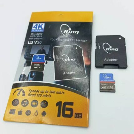 CARTE MEMOIRE MICRO SD RING PRO 4K V30 16GB
