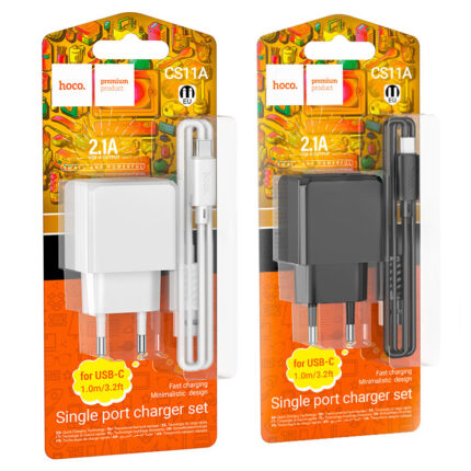 CHARGEUR HOCO / CS11A Ocean single port charger set(Type-C)(EU)